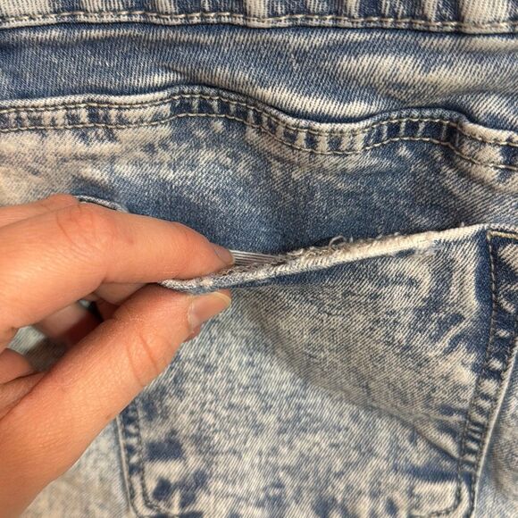 Indigo Rein Light Blue Acid Washed Denim Cutoff Shorts Women’s 27 - Picture 4 of 6